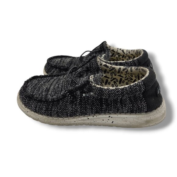 Hey Dude Wally Youth Shoes Child 13 Sox Skater Black - Picture 5 of 9